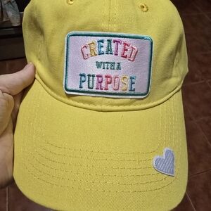 Yellow Cap with Embroidered Patch